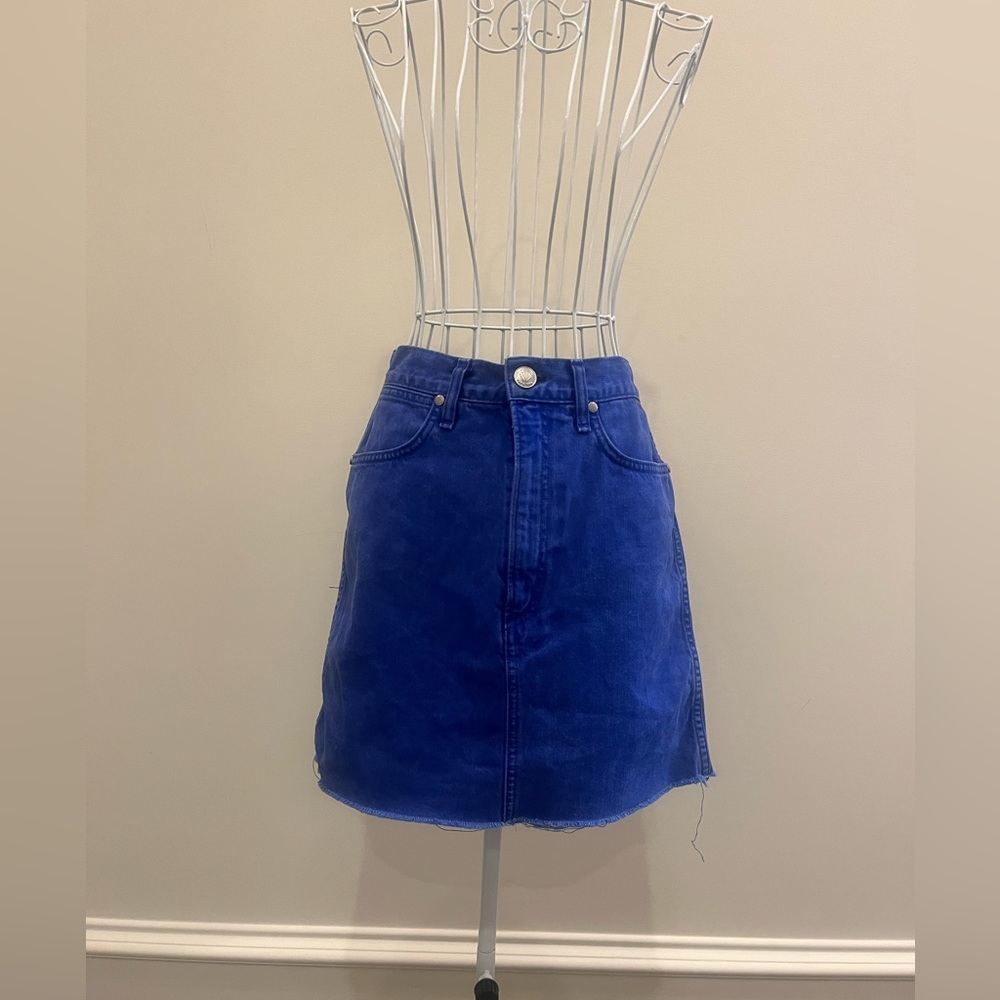 rag and bone skirt, blue, size 27